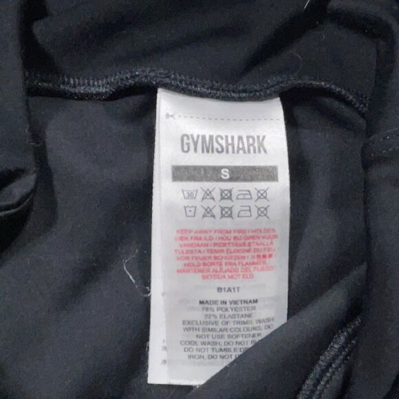 Gymshark Seamless Tights Size‎ Small Black Full Length Gym Yoga Running - Picture 7 of 10